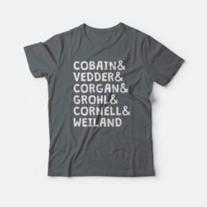 Cobain and Vedder and Corgan T shirt 4