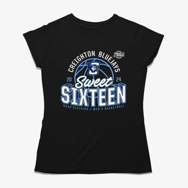 Creighton Bluejays 2024 Ncaa March Madness Sweet Sixteen Defensive Stance T-shirt