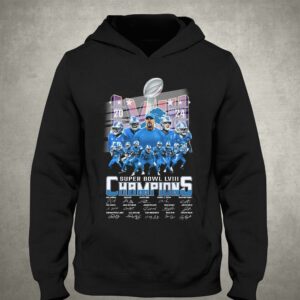 Detroit Lions Super Bowl Lviii 2024 Champions Signatures T-shirt 2 Detroit Lions Super Bowl Lviii 2024 Champions Signatures T shirt 3