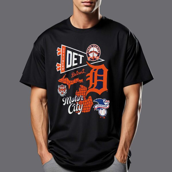 Detroit Tigers Fanatics Branded Split Zone T-shirt