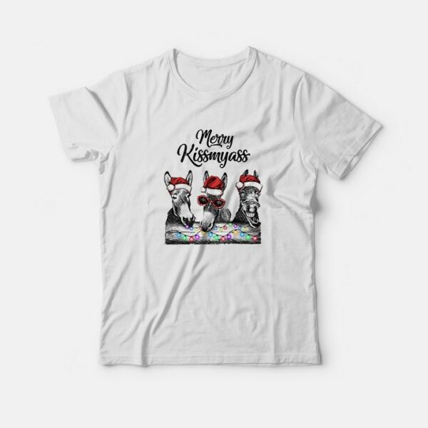 Donkeys Merry Kissmyass Shirt Gift Ideas T-shirt