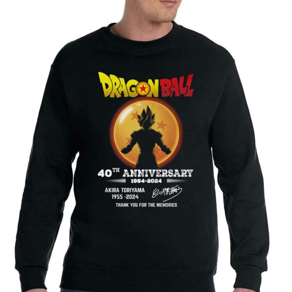 Dragon Ball 40th Anniversary 1984-2024 Akira Toriyama 1955-2024 Thank You For The Memories T-shirt