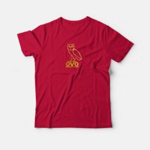 Drake Ovo Owl Gold T-shirt 1 Drake Ovo Owl Gold T shirt 2
