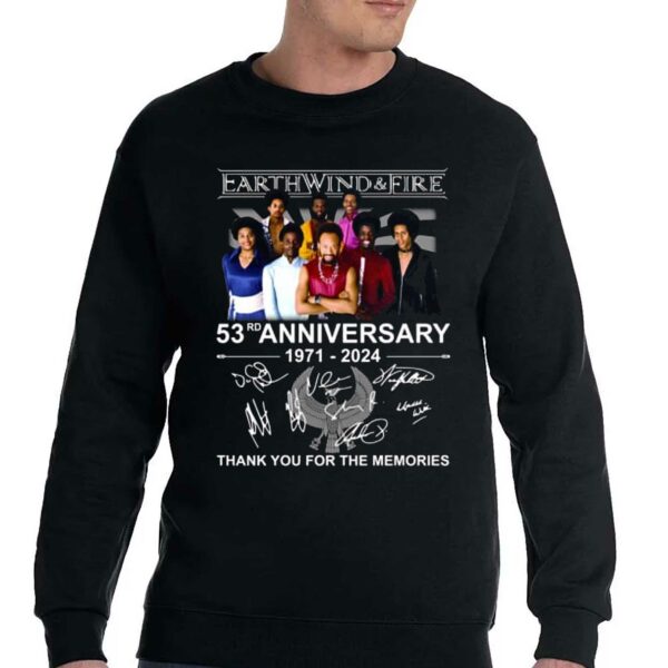 Earth Wind &amp Fire 53rd Anniversary 1971-2024 Thank You For The Memories T-shirt
