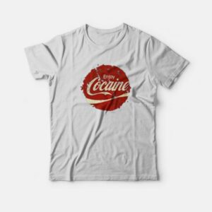 Enjoy Cocaine Parody Logo Funny T-shirt