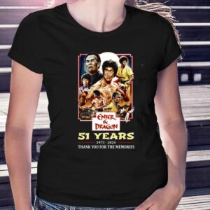 Enter The Dragon 51 Years Of 1973-2024 Thank You For The Memories T-shirt