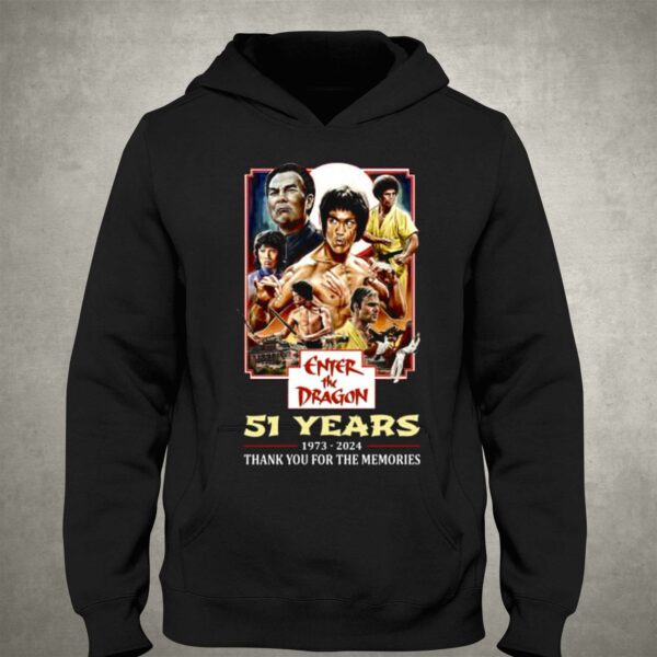 Enter The Dragon 51 Years Of 1973-2024 Thank You For The Memories T-shirt