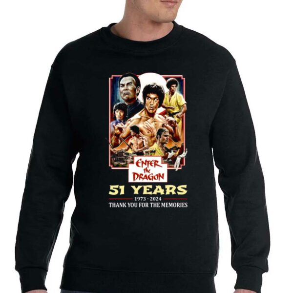Enter The Dragon 51 Years Of 1973-2024 Thank You For The Memories T-shirt