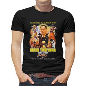 Farewell To Manga Icon Akira Toriyama 1955-2024 Thank You For The Memories T-shirt