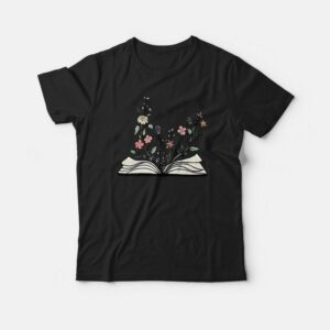 Flowers Growing From Book Best T-shirt 2 Flowers Growing From Book Best T shirt 3