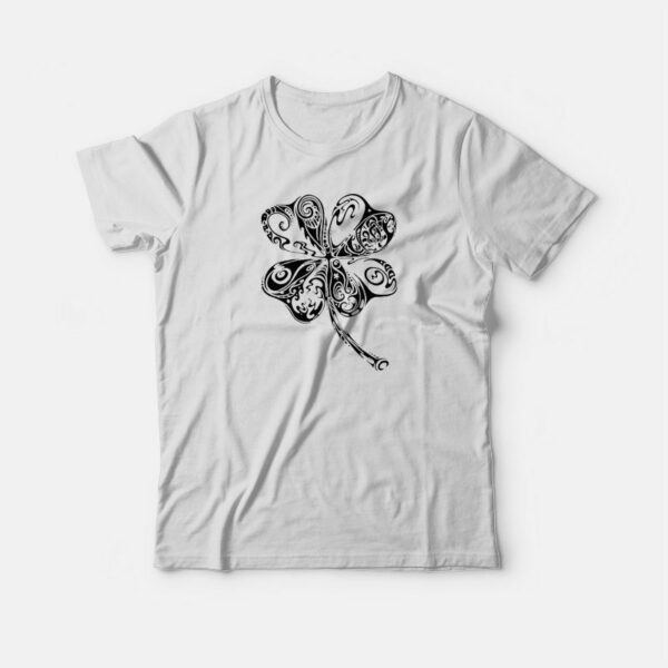 Four Leaf Clover Tribal Shamrock Lucky T-shirt