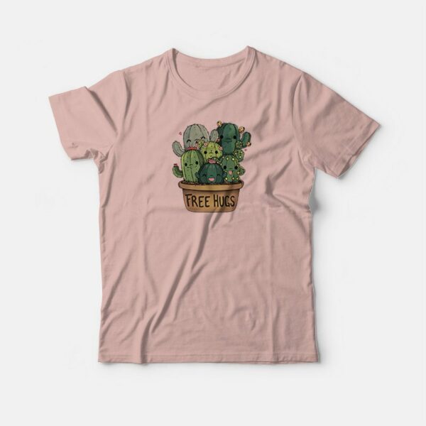 Free Hugs Cute Cactus Funny T-shirt