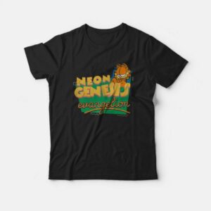Garfield Neon Genesis Evangelion T-Shirt Garfield Neon Genesis Evangelion T-Shirt