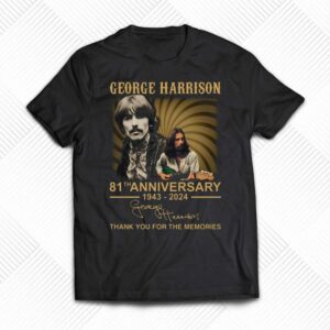 George Harrison 81th Anniversary 1943-2024 Thank You For The Memories T-shirt George Harrison 81th Anniversary 1943-2024 Thank You For The Memories T-shirt