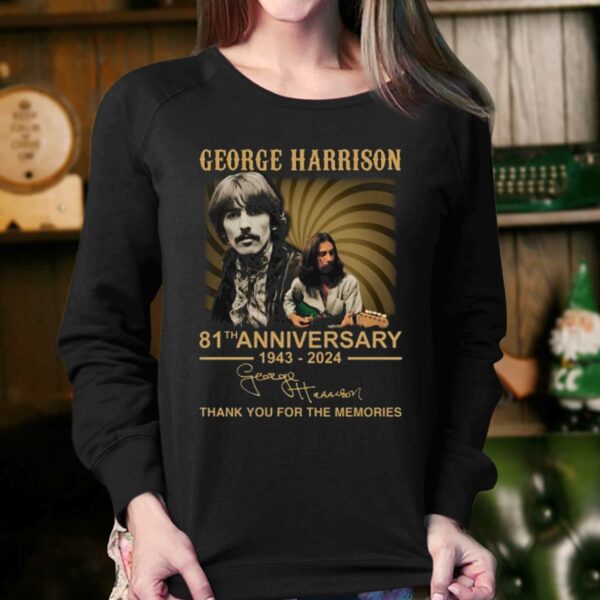 George Harrison 81th Anniversary 1943-2024 Thank You For The Memories T-shirt