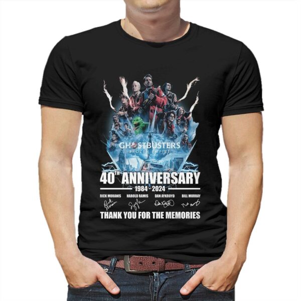 Ghostbusters Frozen Empire 40th Anniversary 1984-2024 Thank You For The Memories T-shirt