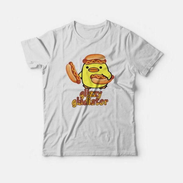 Glizzy Gladiator Duck Hotdog Funny T-Shirt