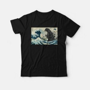Godzilla Great Wave T Shirt 1