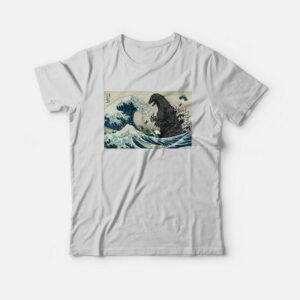 Godzilla Great Wave T-Shirt 1 Godzilla Great Wave T Shirt 2