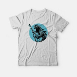 Godzilla Playing Guitar Cool T-shirt