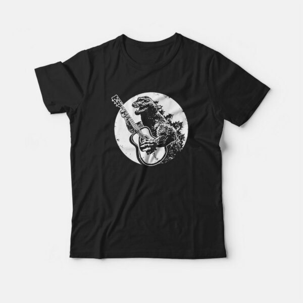 Godzilla Playing Guitar Cool T-shirt