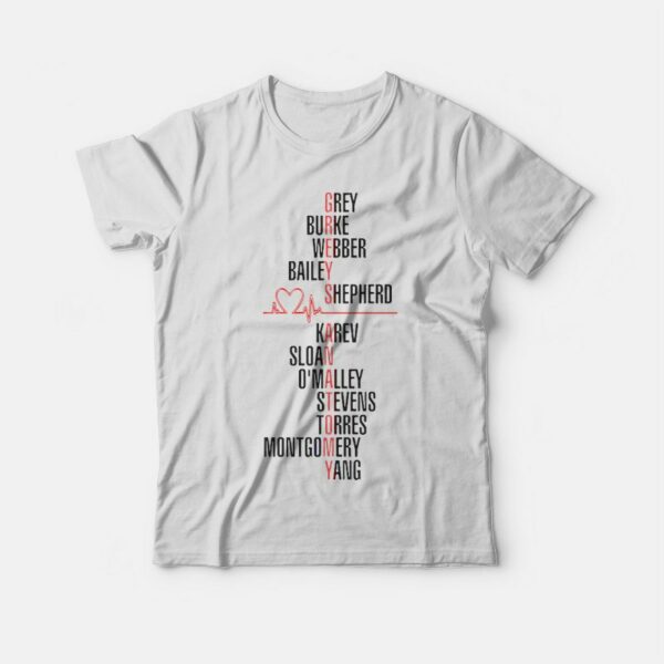 Grey’s Anatomy Squad Names T-shirt