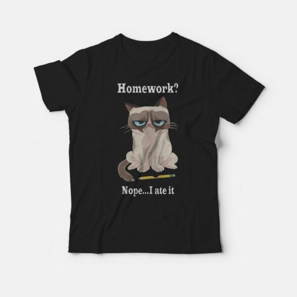 Grumpy Cat Boys’ No Homework Graphic T-Shirt