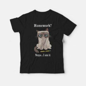Grumpy Cat Boys' No Homework Graphic T-Shirt 1 Grumpy Cat Boys No Homework Graphic T Shirt 2