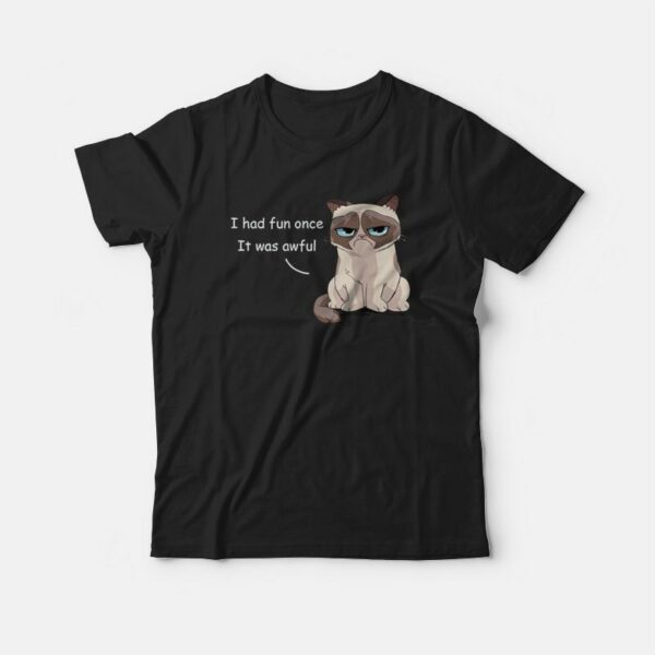 Grumpy Cat I Had Fun Once It Was Awful T-shirt