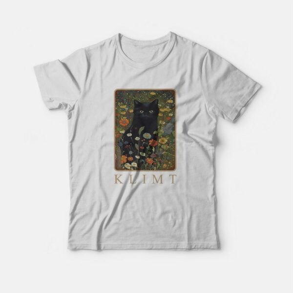 Gustav Klimt Garden Cat T-Shirt