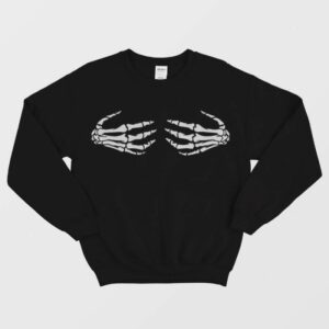 HALLOWEEN Skeleton Hands Boobs Sweatshirt 1