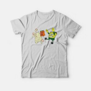 Halloween SpongeBob Frankenstein Patrick Star Mummy T-Shirt 1 Halloween SpongeBob Frankenstein Patrick Star Mummy T Shirt 2