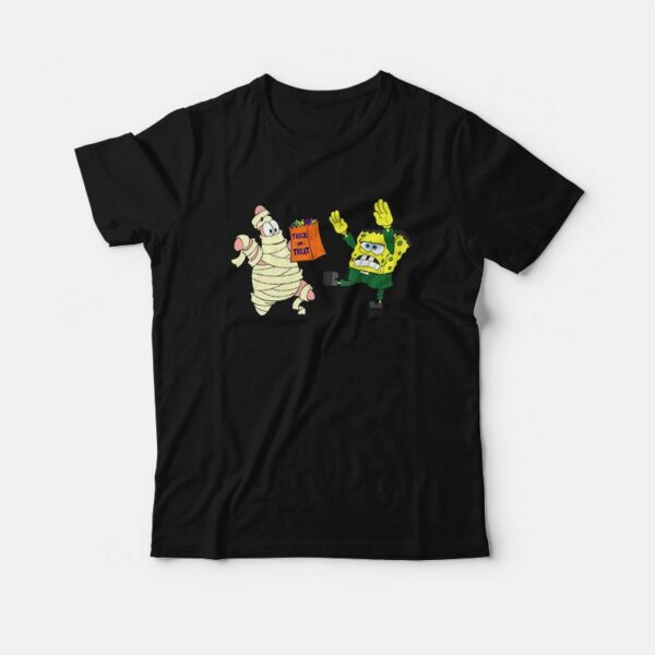 Halloween SpongeBob Frankenstein Patrick Star Mummy T-Shirt