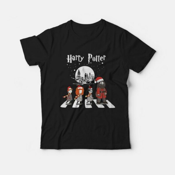 Harry Potter Santa Claus Abbey Road Christmas T-shirt