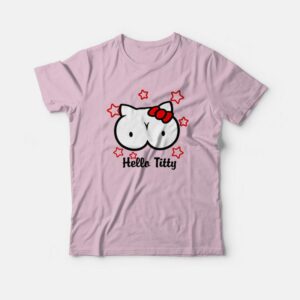 Hello Titty Parodi Kitty Boobs T-shirt