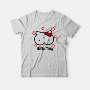 Hello Titty Parodi Kitty Boobs T shirt 4