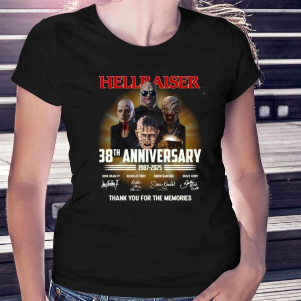 Hellraiser 38th Anniversary 1987-2025 Thank You For The Memories T-shirt