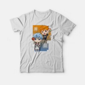 Hinata Shouyou X Kuroko Tetsuya Anime Chibi T-shirt 1 Hinata Shouyou X Kuroko Tetsuya Anime Chibi T shirt 2