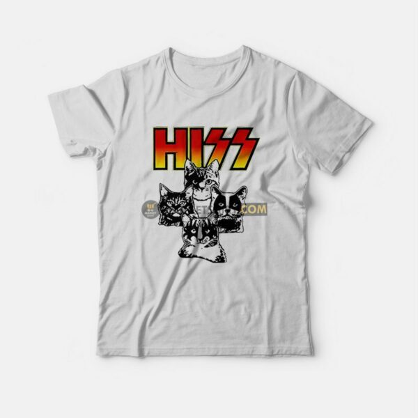 Hiss Cat Parody of Rock Band Rock Rockin T-Shirt