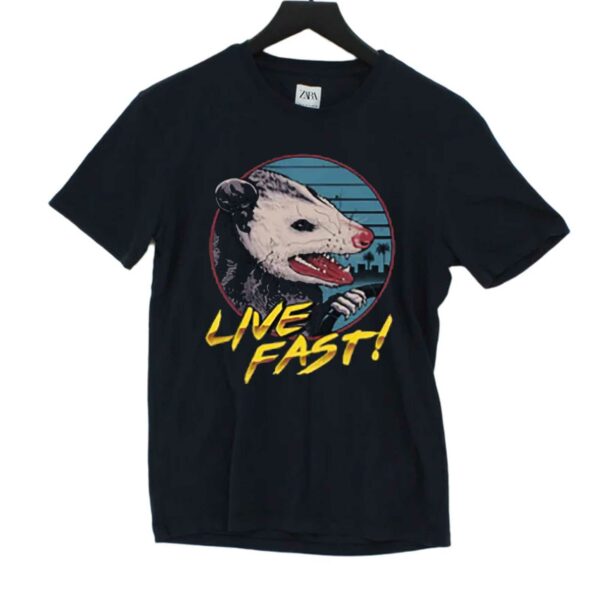Hiss Possum Live Fast Shirt