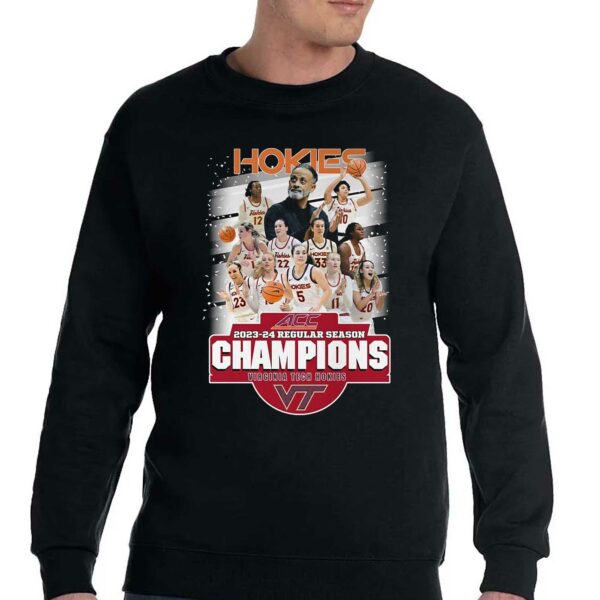 Hokies Acc 2023-24 Regular Season Champions Virginia Tech Hokies T-shirt