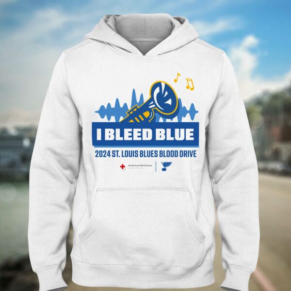 I Bleed Blue 2024 St Louis Blues Blood Drive Shirt