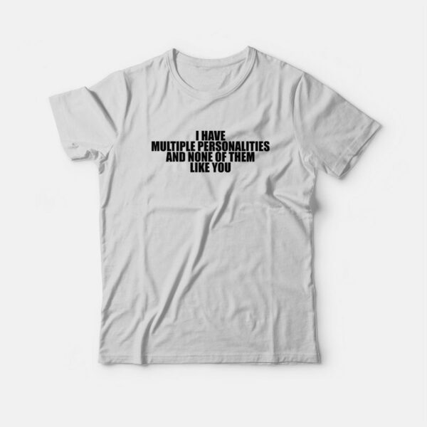 I Have Multiple Personalities and None Of Them Like You T-shirt