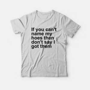 If You Can’t Name My Hoes Then Don’t Say I Got Them T-shirt