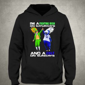 I'm A Fighting Irish On Saturdays And A Colt On Sundays Shirt 2 Im A Fighting Irish On Saturdays And A Colt On Sundays Shirt 3