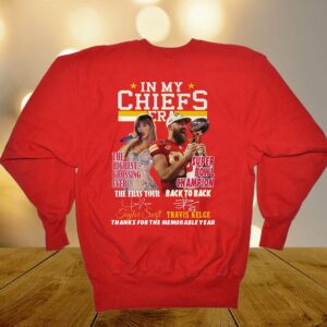 In My Chiefs Era Taylor Swift And Travis Kelce Thanks For The Memorable Year T-shirt