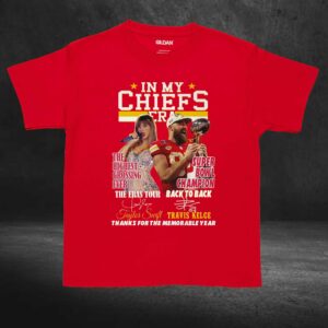 In My Chiefs Era Taylor Swift And Travis Kelce Thanks For The Memorable Year T-shirt 3 In My Chiefs Era Taylor Swift And Travis Kelce Thanks For The Memorable Year T shirt 4