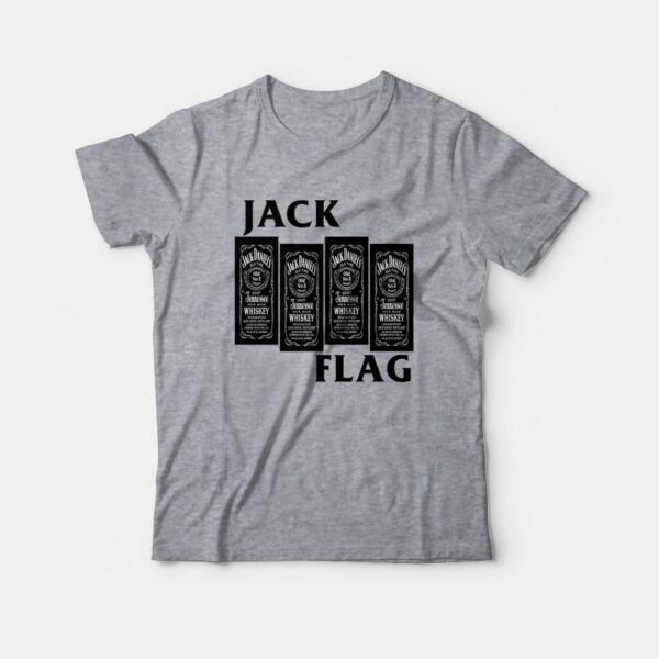 Jack Flag Jack Daniel’s Tennessee Whiskey Black Flag Parody T-Shirt