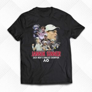 Jannik Sinner 2024 Mens Singles Champion At Ao T-shirt Jannik Sinner 2024 Mens Singles Champion At Ao T-shirt