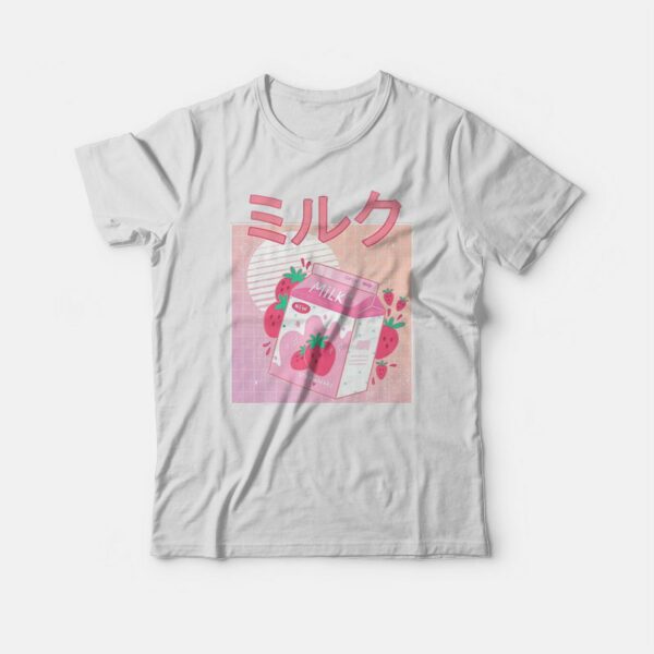 Japanese Kawaii Strawberry Milkshake T-shirt